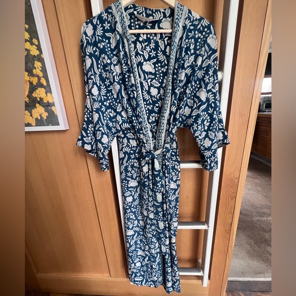 Teal and Cream Dress and Kimono - Picture 3 of 10